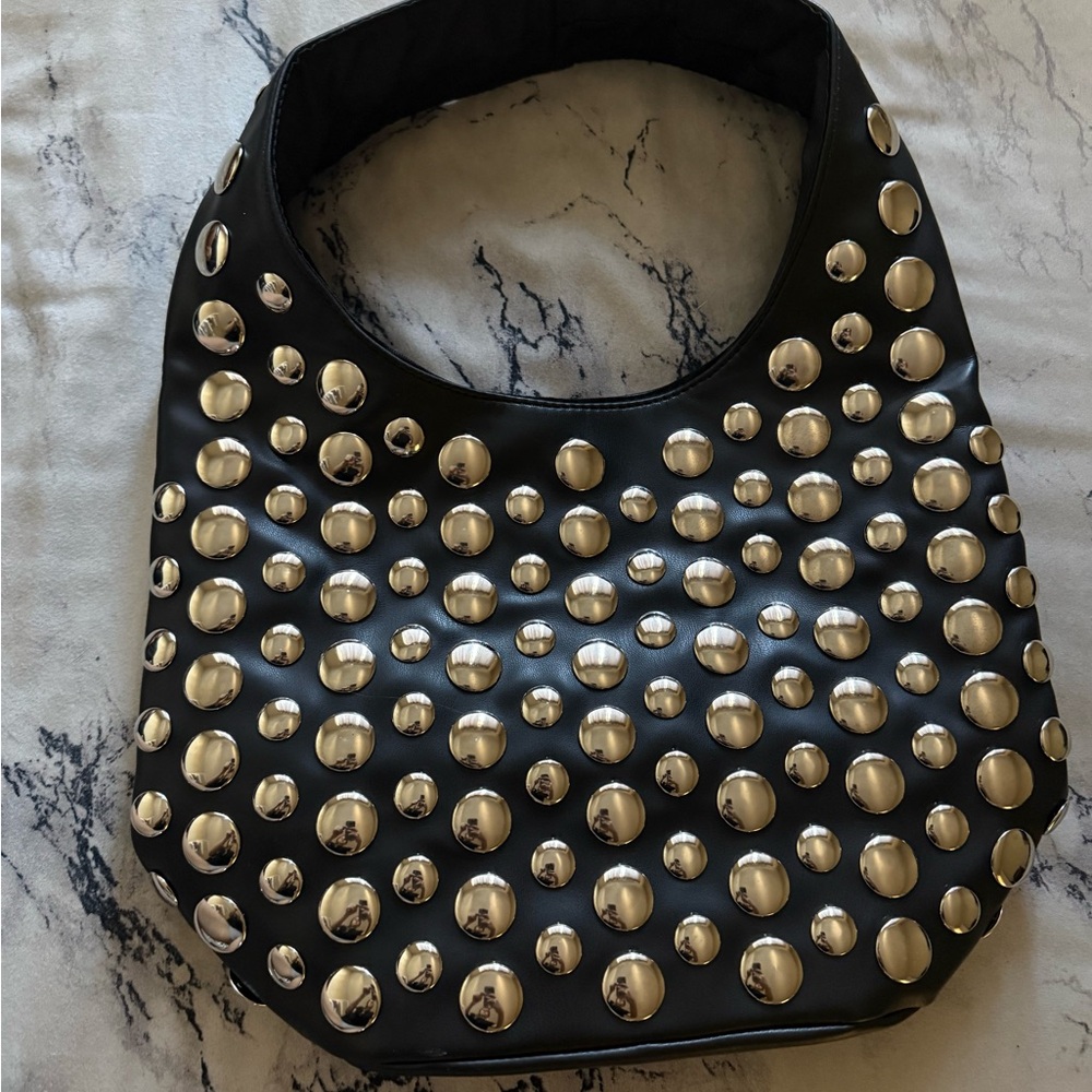 Black Studded Women's Bag